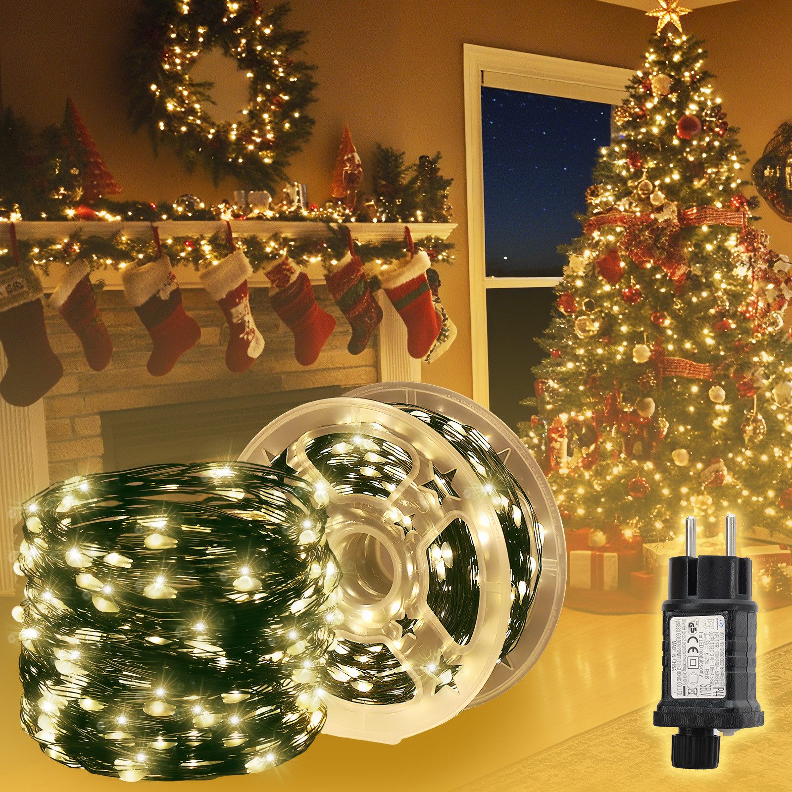 Salcar Lichterkette LED Kupfer Lichterkette Weihnachtsbeleuchtung günstig online kaufen