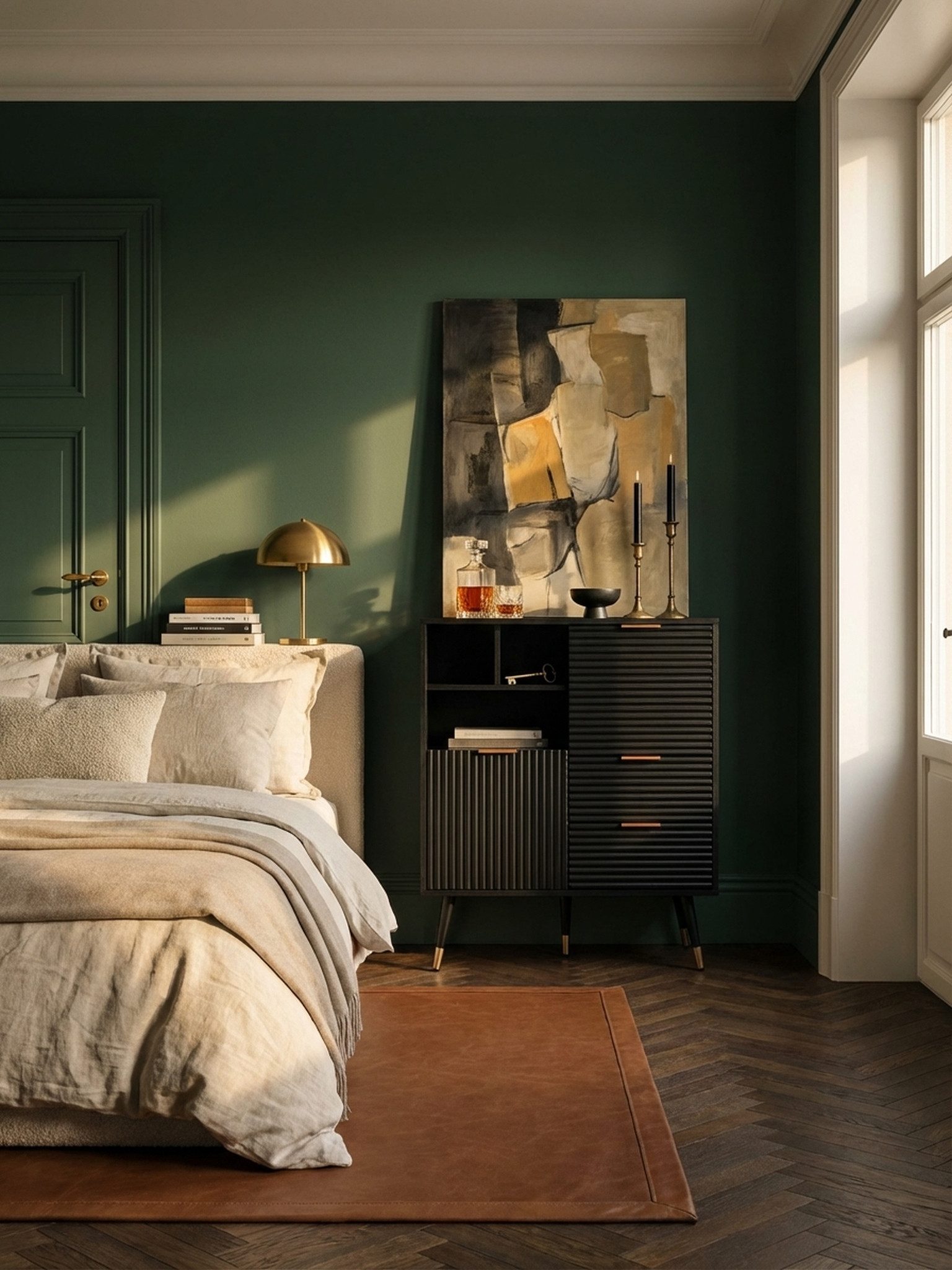 KADIMA DESIGN Kommode Sideboard 77x97x40 cm Anrichte Schwarz mit Eiche-Dekor, Kommode mit (Standschrank Wohnzimmer Metallbeine), Türen und Schubladen, Kommodenschrank Flurschrank mit Regal Modern