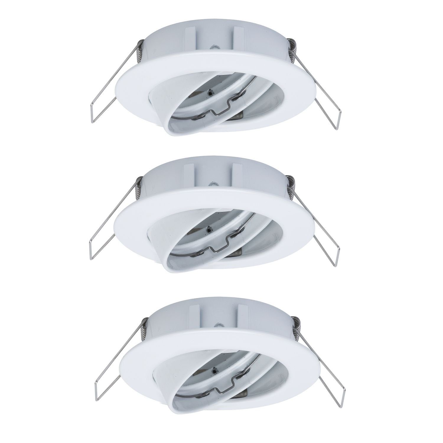 Paulmann Einbauleuchte Paulmann 2easy Premium Einbauleuchte 3er Spot-Set schwenkbar 51mm Weiß, Paulmann 2easy Premium Einbauleuchte 3er Spot-Set schwenkbar 51mm Weiß
