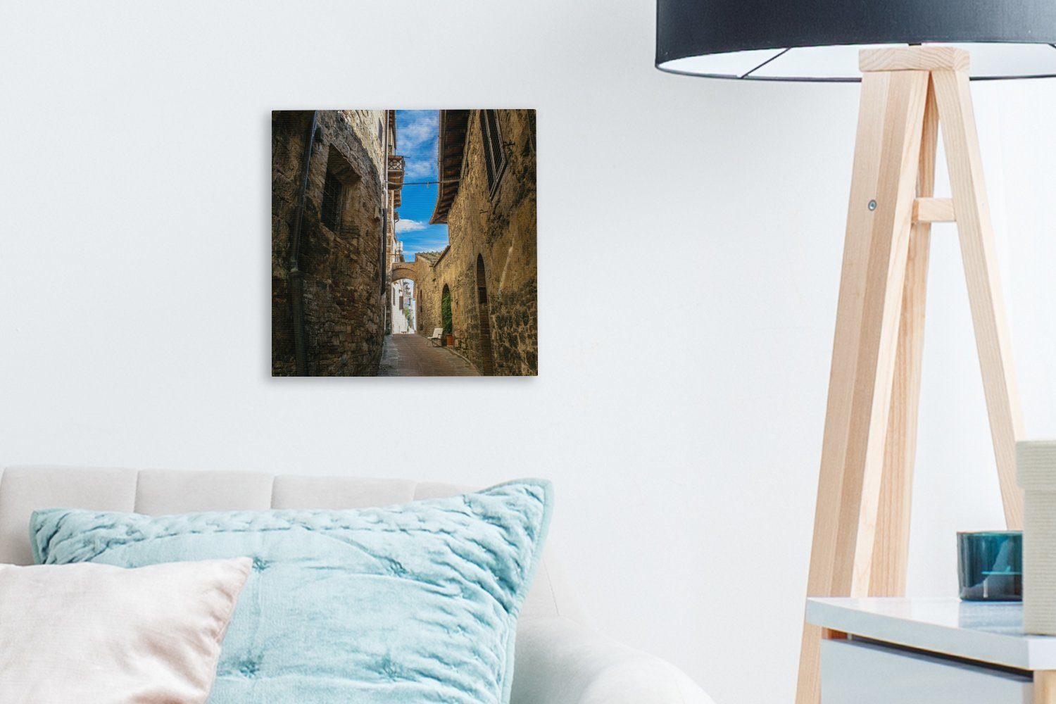 Bilder San Die für Italien, Wohnzimmer Schlafzimmer Leinwand OneMillionCanvasses® St), Leinwandbild Altstadt von in Gimignano (1