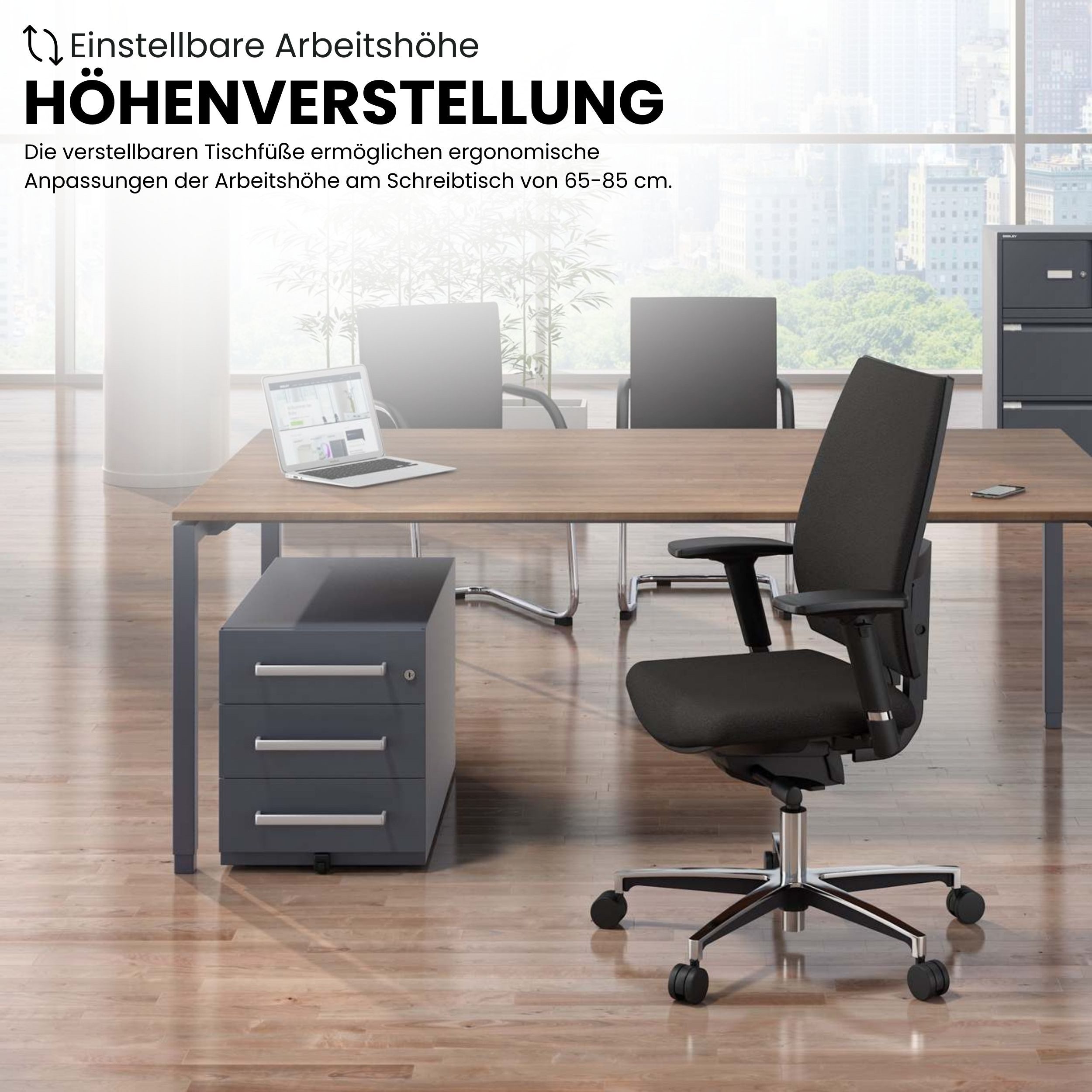 Bisley Konferenztisch Cito Konferenztische, in - Maße: H 85 x B 120 x T 240 cm