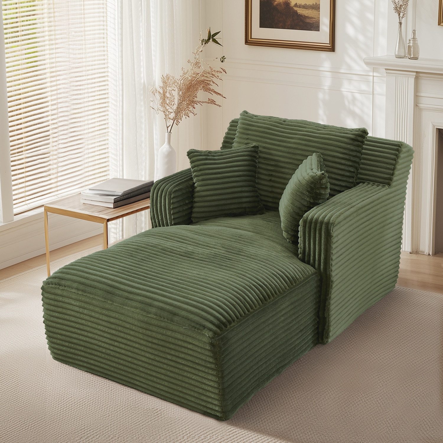 Fanttik Sofa Cord-Schlafsofa mit 2 Kissen,Bequemes günstig online kaufen