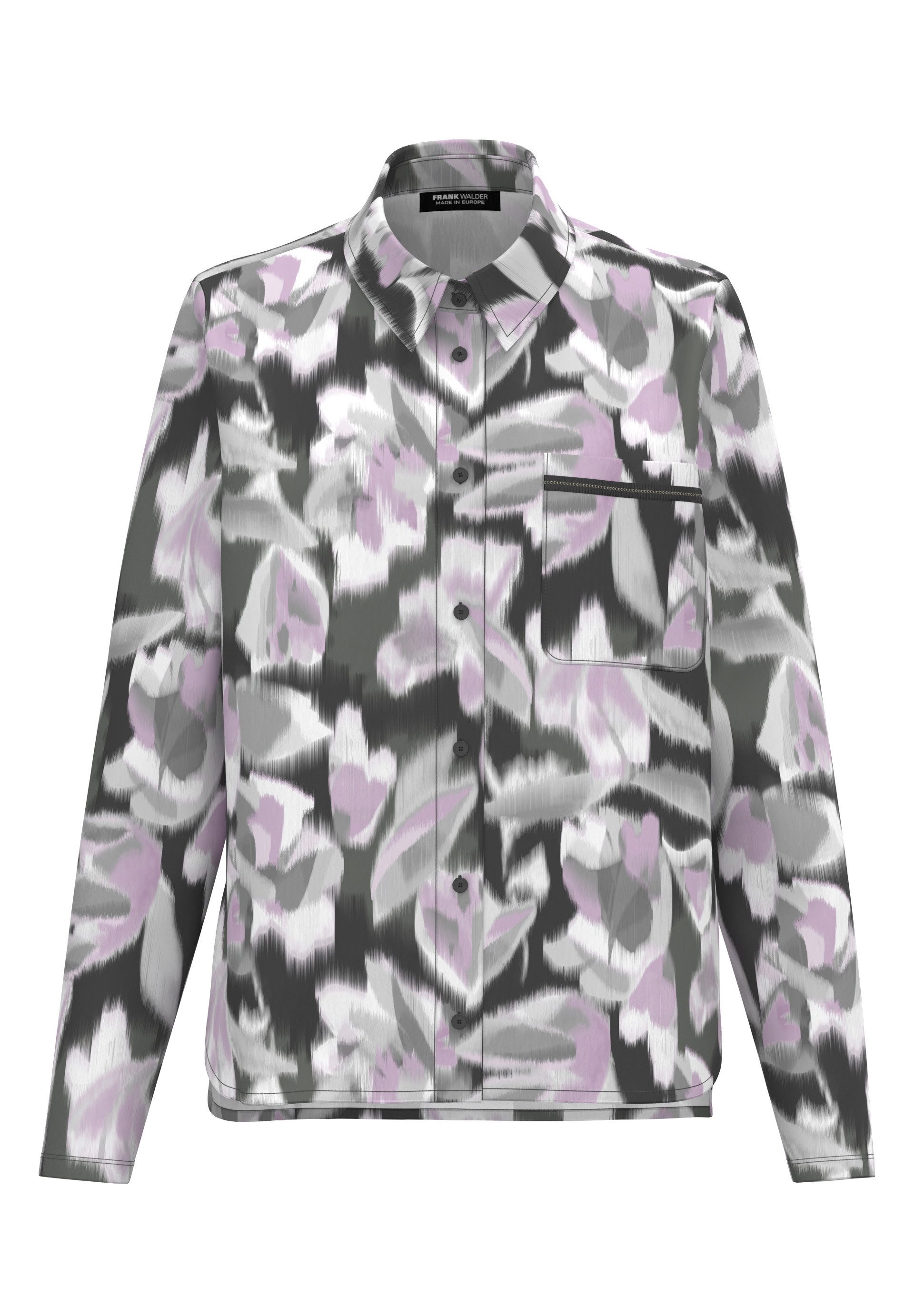 FRANK WALDER Klassische Bluse mit floralem Muster