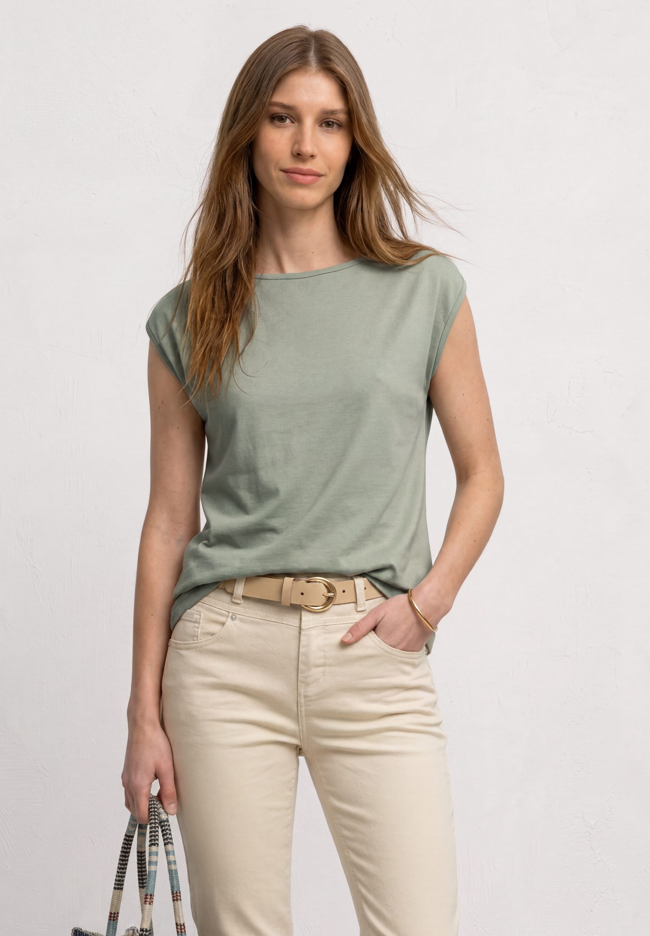 STREET ONE T-Shirt mit U-Boot-Ausschnitt