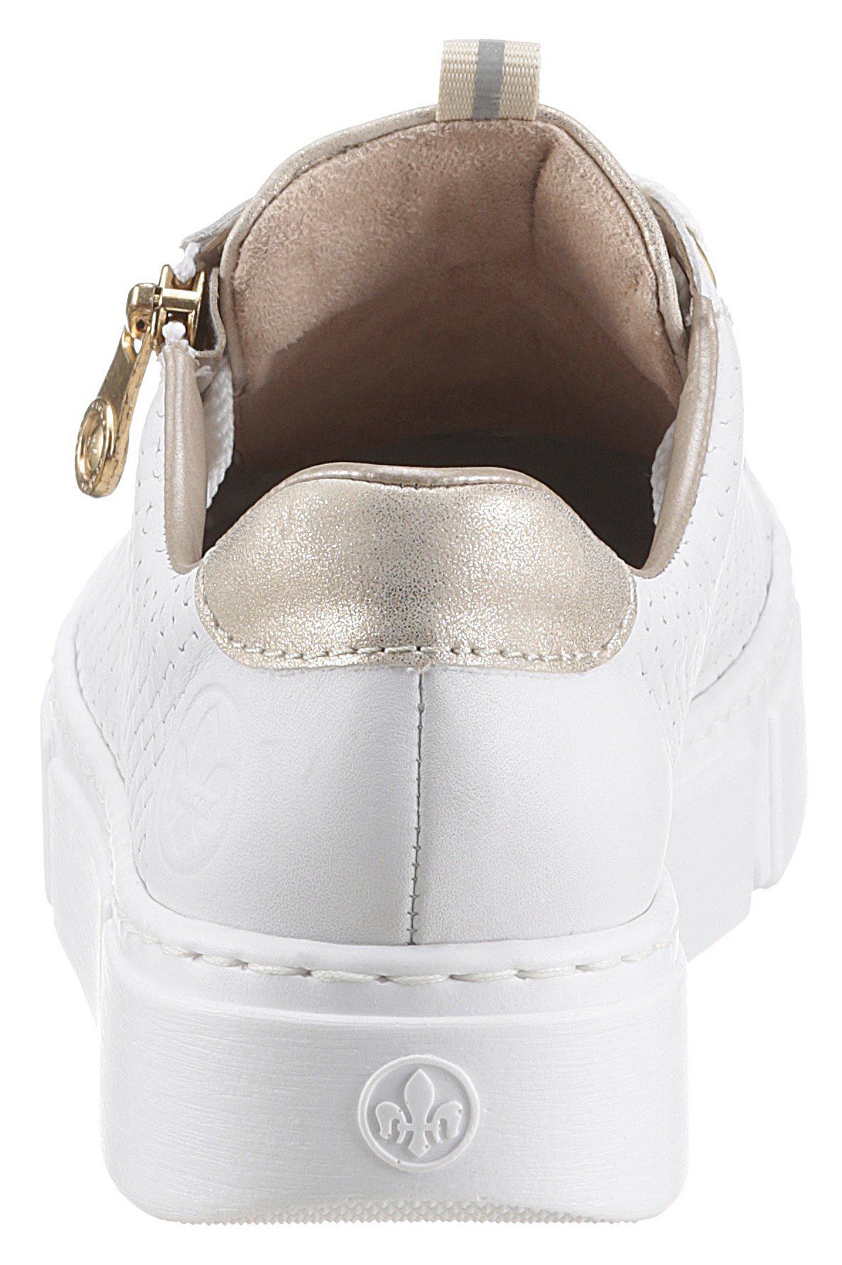 Rieker Plateausneaker mit goldfarbenen Details, Freizeitschuh, günstig online kaufen
