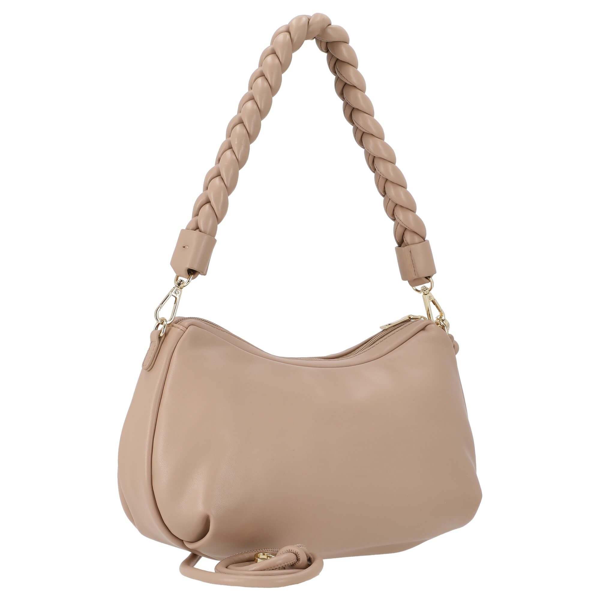 Ikast Umhängetasche Hobo Manufaktur cm Seidenfelt - 31 beige/gold (1-tlg) Umhängetasche