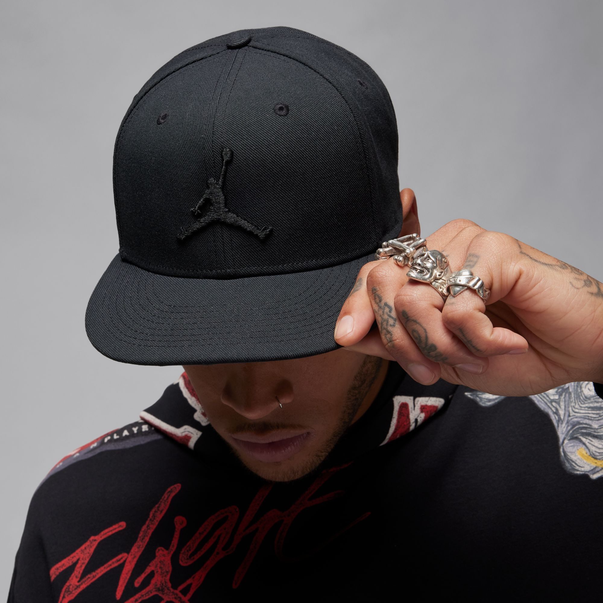 Jordan Baseball Cap U J PRO CAP S FB JUMPMAN flacher Schirm, mit integriertem Schweißband, aus Polyester