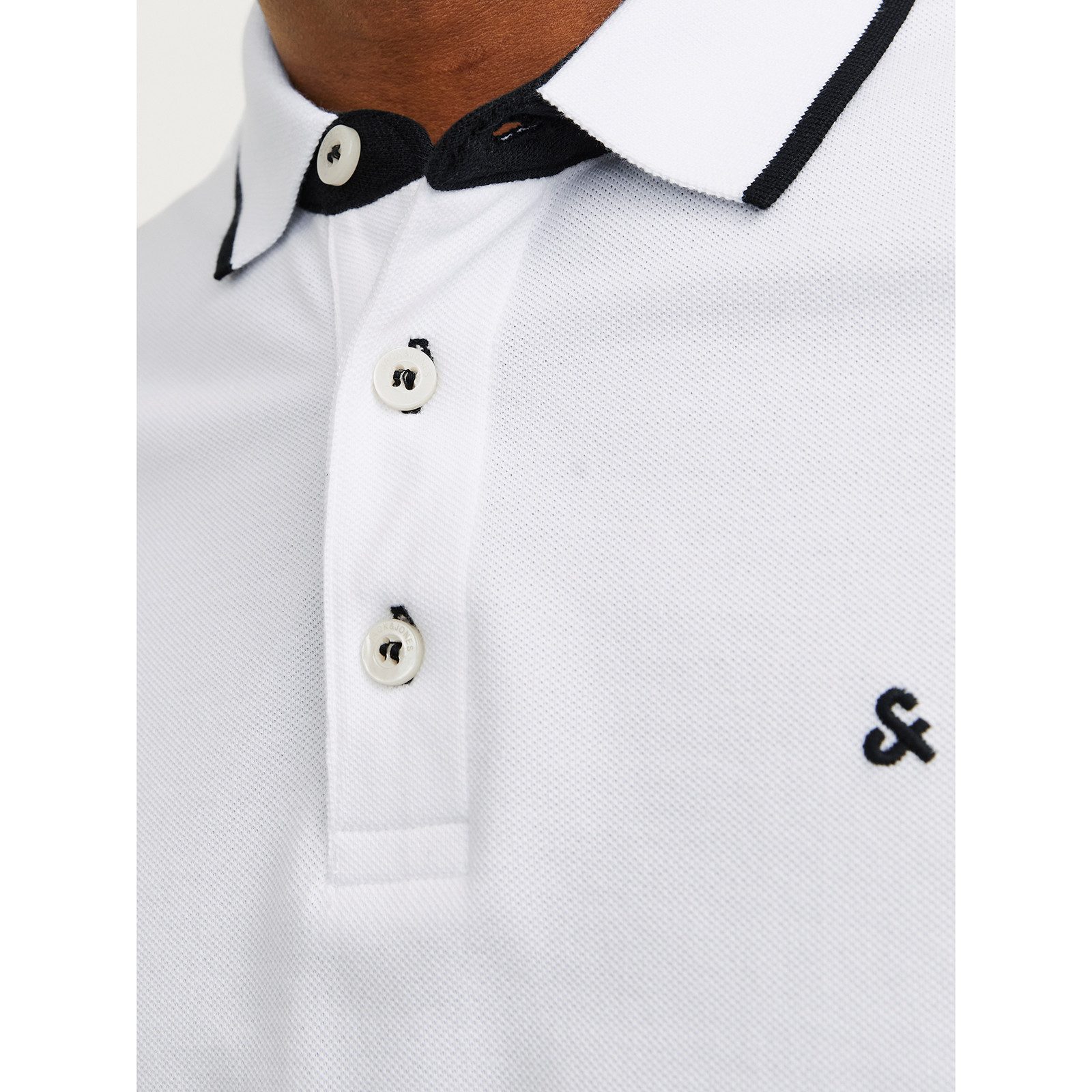 Jack & Jones Poloshirt Jack&Jones Poloshirt Übergröße weiß JJEPAULOS
