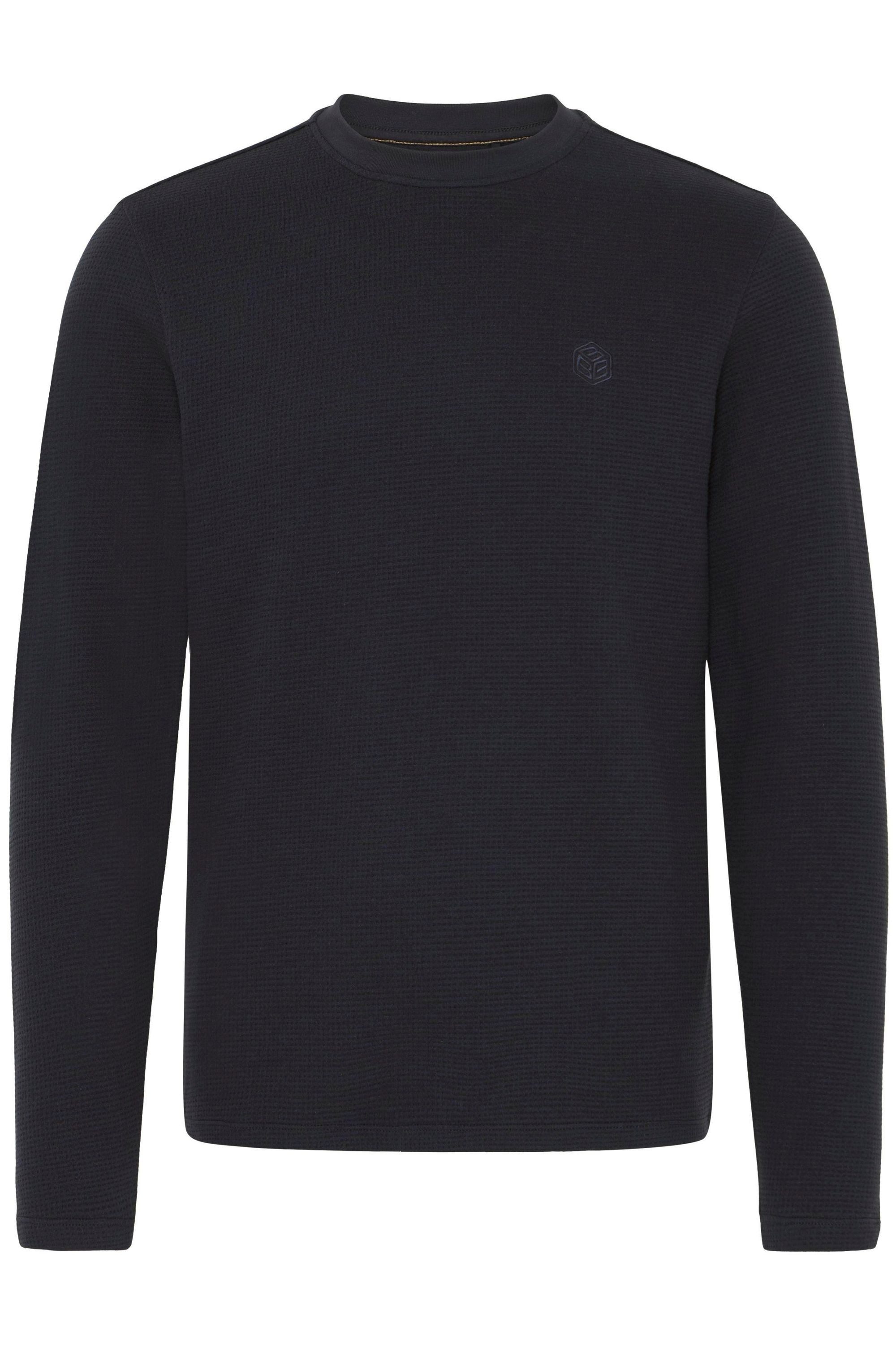 Blend Langarmshirt BHForta Basic Longsleeve mit Rippkragen