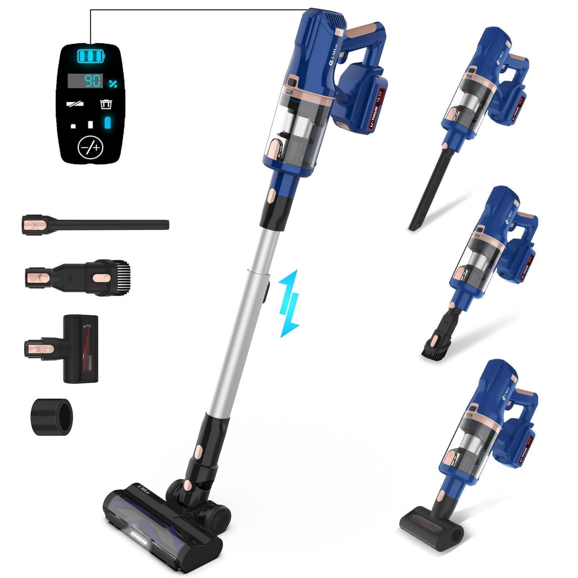 autolock Akku-Handstaubsauger V11 kabelloser Stabstaubsauger 300-W-Motor, 4000-mAh-Akku, LED-Display, 2-in-1-Handstaubsauger und Bodenreinigung mit HEPA-Filterung