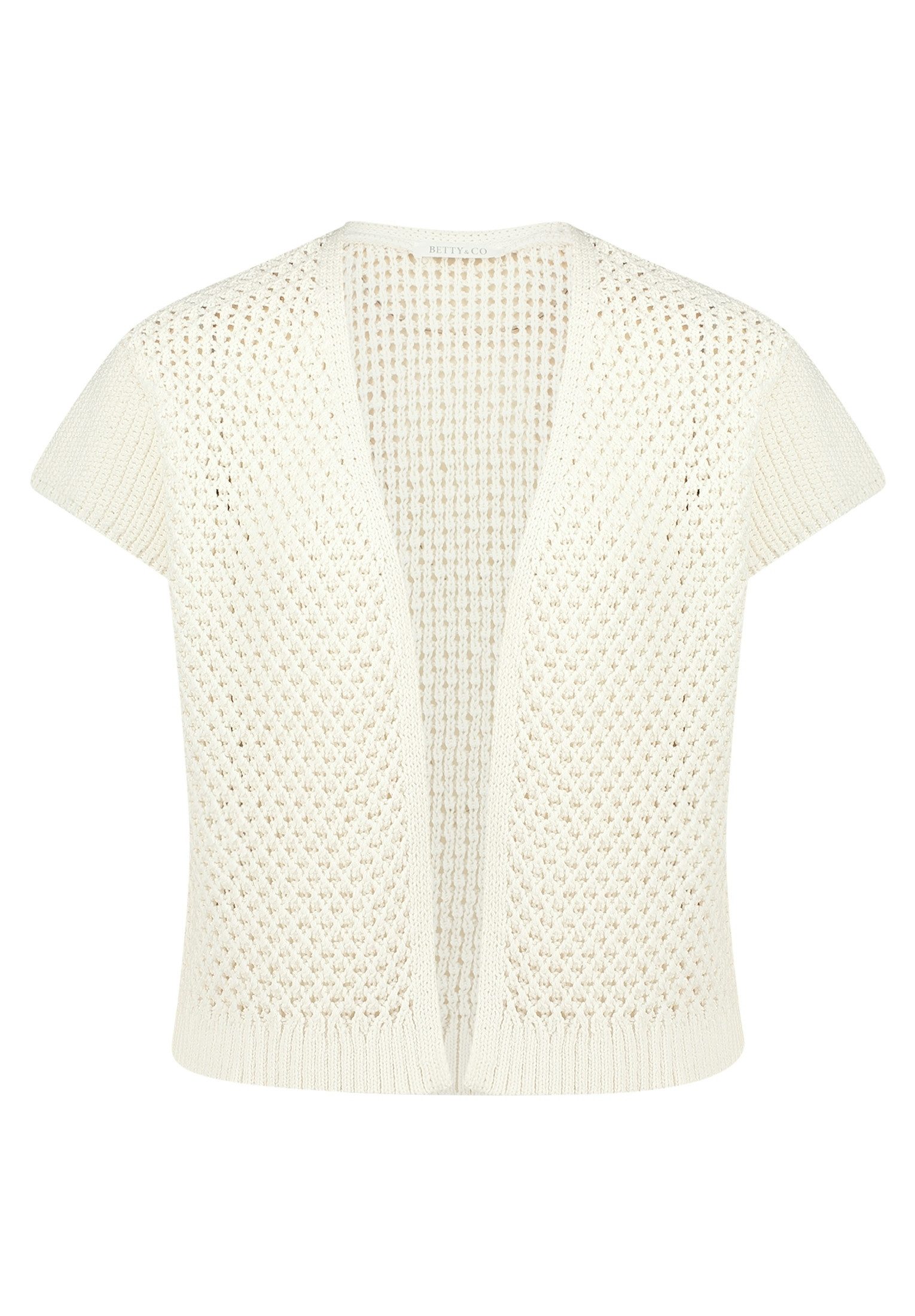 Betty&Co Strickjacke Strickjacke Kurz 1/2 Arm