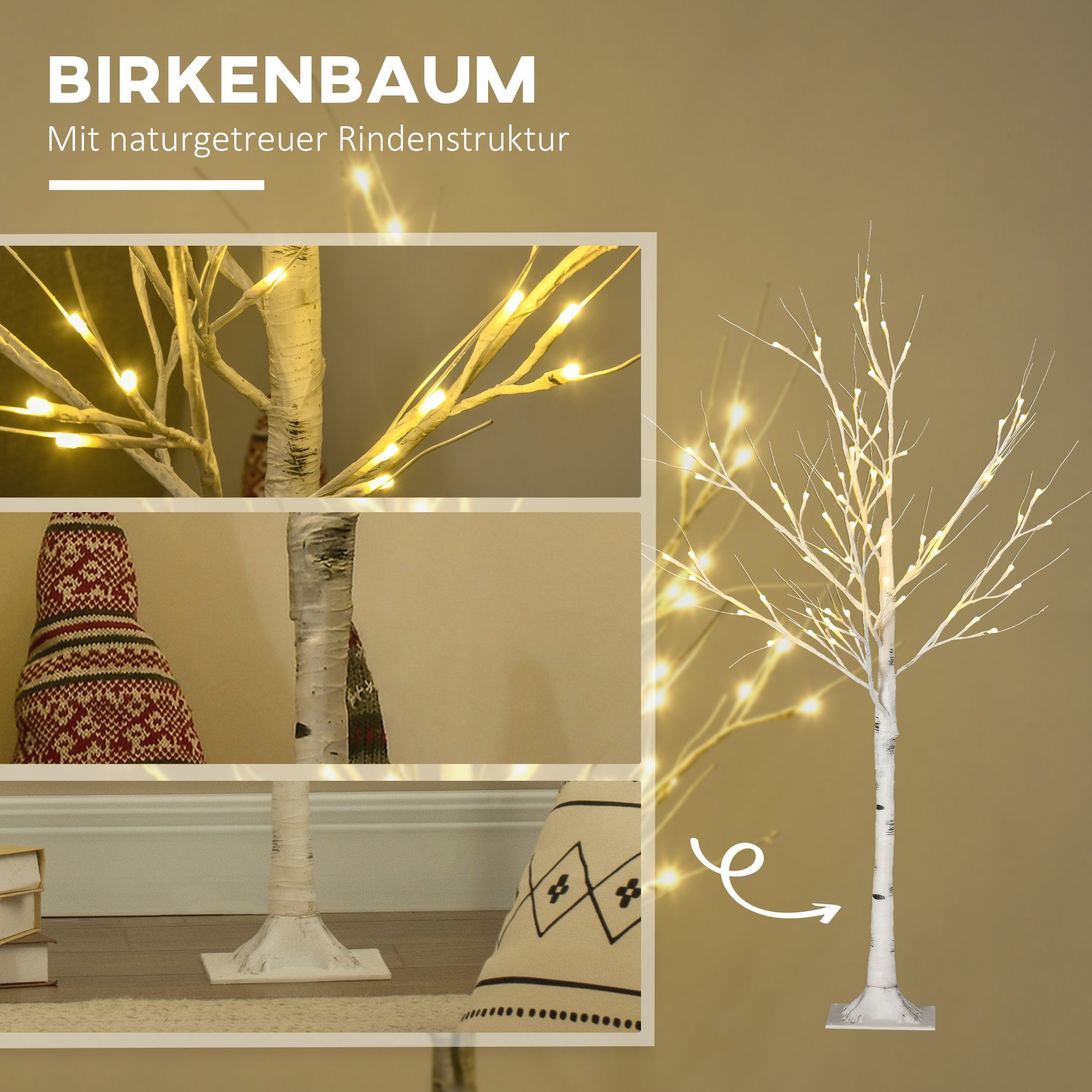 Kaemingk Batterie-LED-Lichterkette – 275 Cm, 20 Warmweiße LEDs, Transparentes Kabel, Für Innenbereich