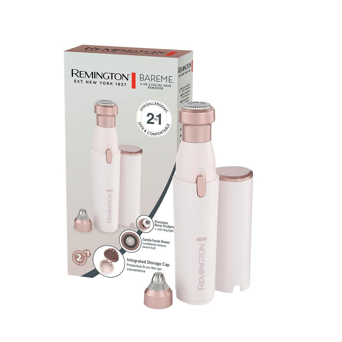Remington Augenbrauenrasierer REMINGTON Gesichtshaarentferner Augenbrauentrimmer BareMe WFS200 USB-C
