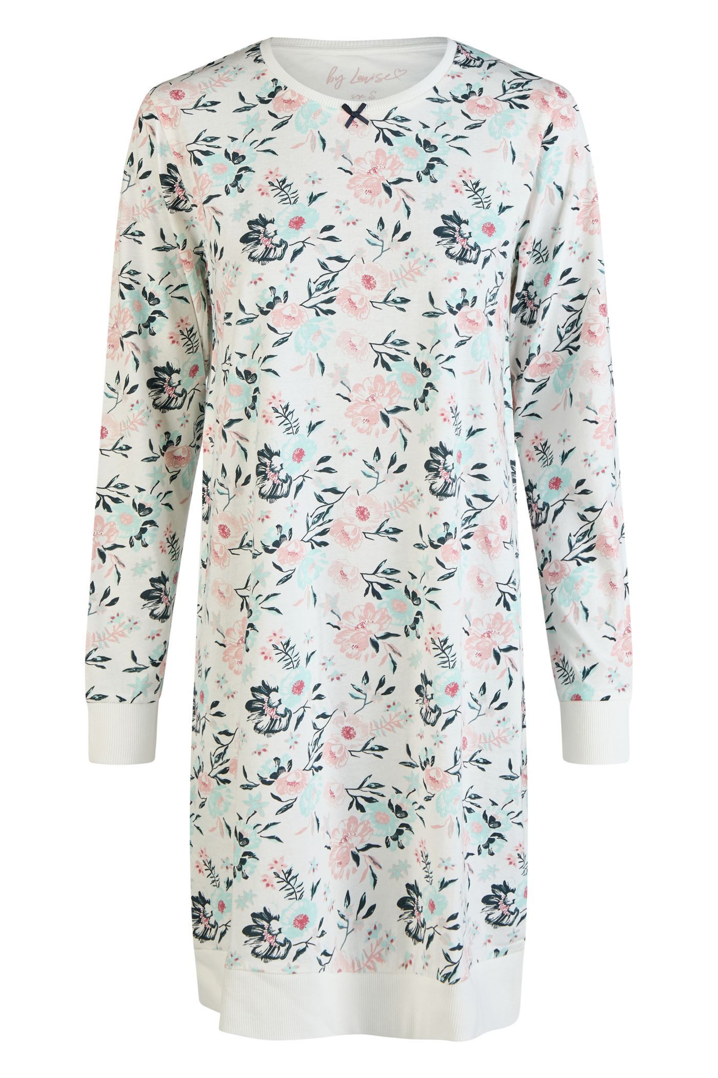By Louise Schlafanzug by Louise Langarm Sleepshirt Knielang Bequem und modi günstig online kaufen