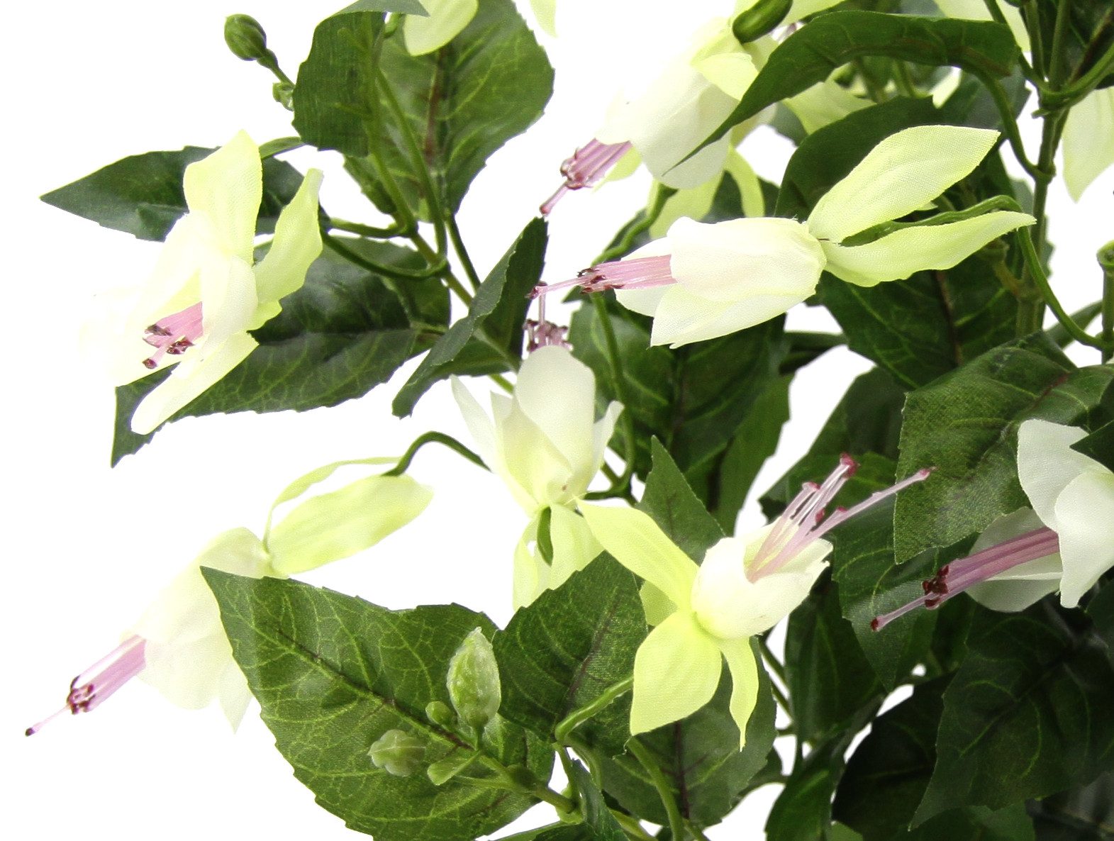 Kunstpflanze Kunstblume Fuchsie Fuchsie, I.GE.A., Höhe 40 cm, Dekoblume Hängende Blumen mit Blüten Künstliche Blumen Hängeblume