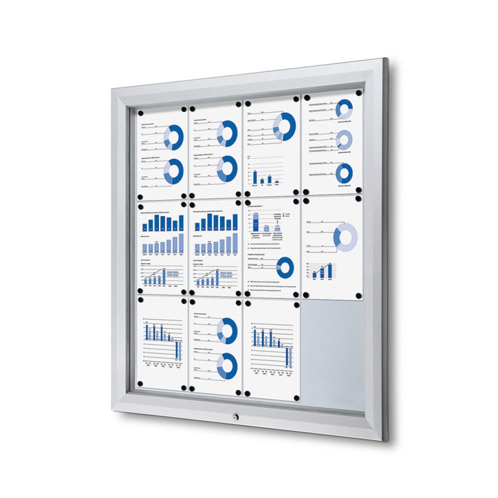 Hängevitrine Showdown Displays Schaukasten Premium für Außen - 12x DIN A4