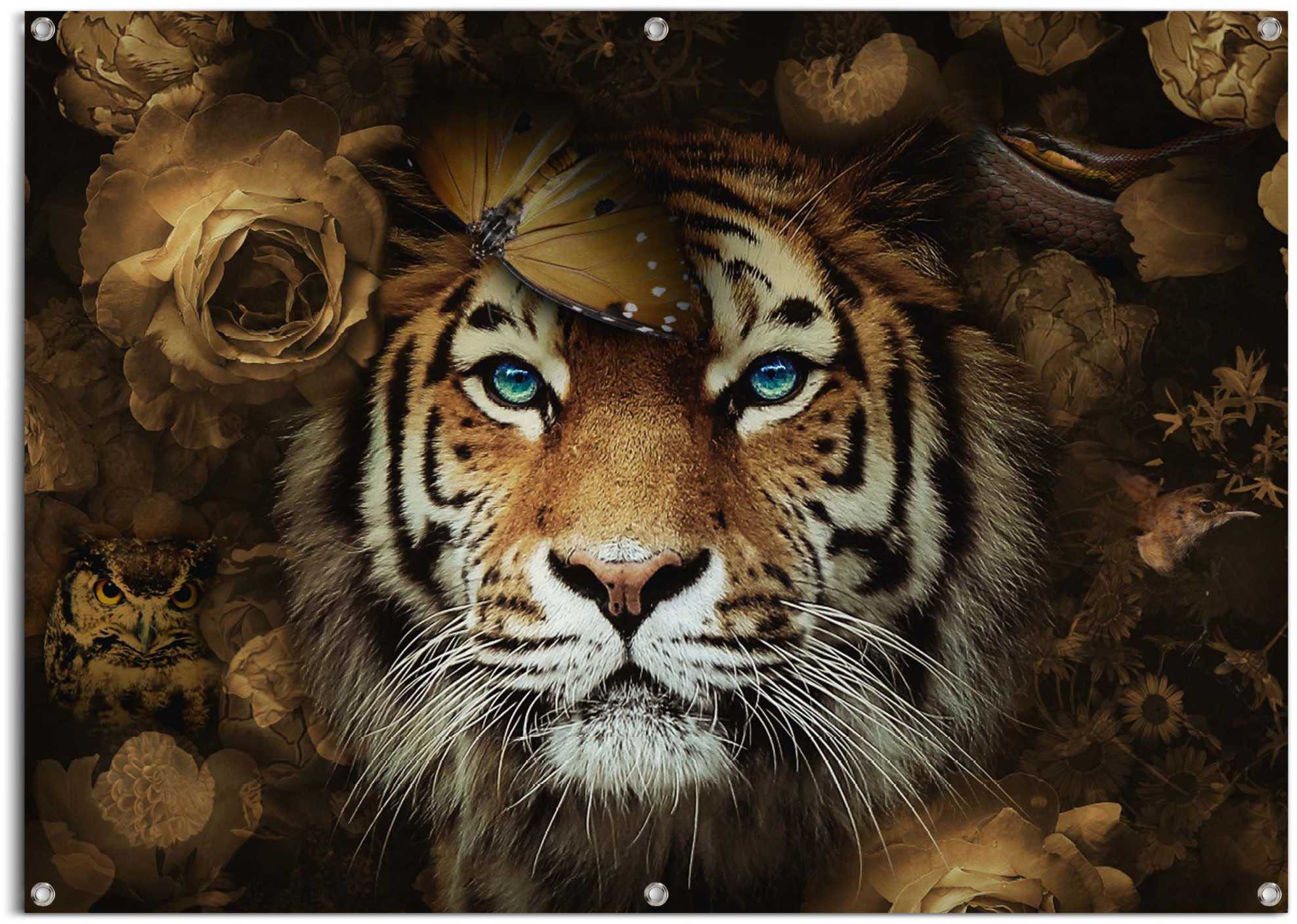 Reinders! Poster Tiger, leichtes und wasserfestes Gartenposter für den  Außeneinsatz
