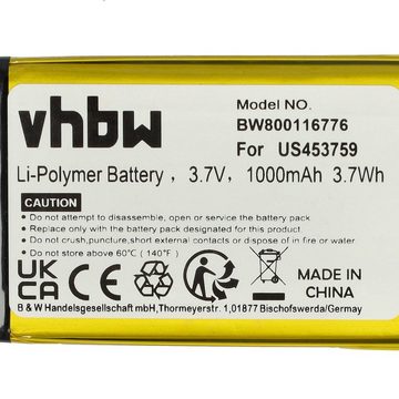 vhbw Ersatz für Sony US453759 für Akku Li-Polymer 1000 mAh (3,7 V)