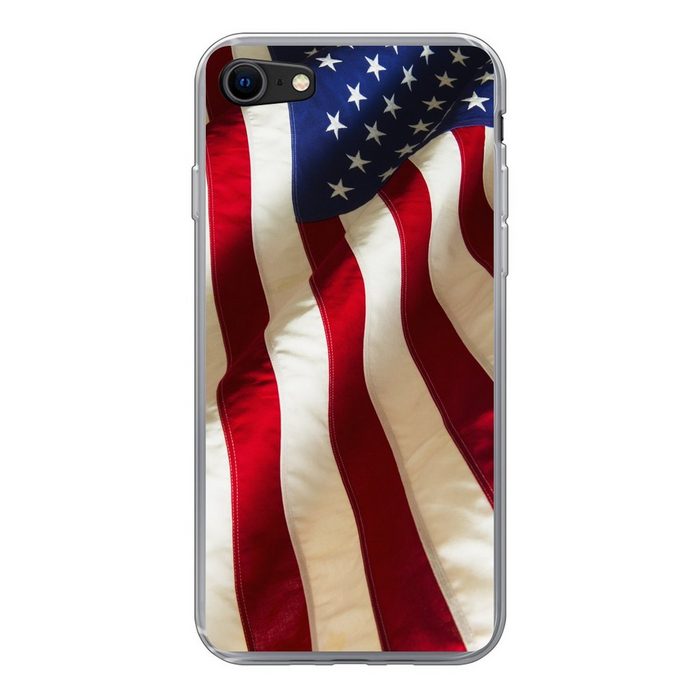 MuchoWow Handyhülle Flagge der Vereinigten Staaten Handyhülle Apple iPhone 8 Smartphone-Bumper Print Handy Schutzhülle
