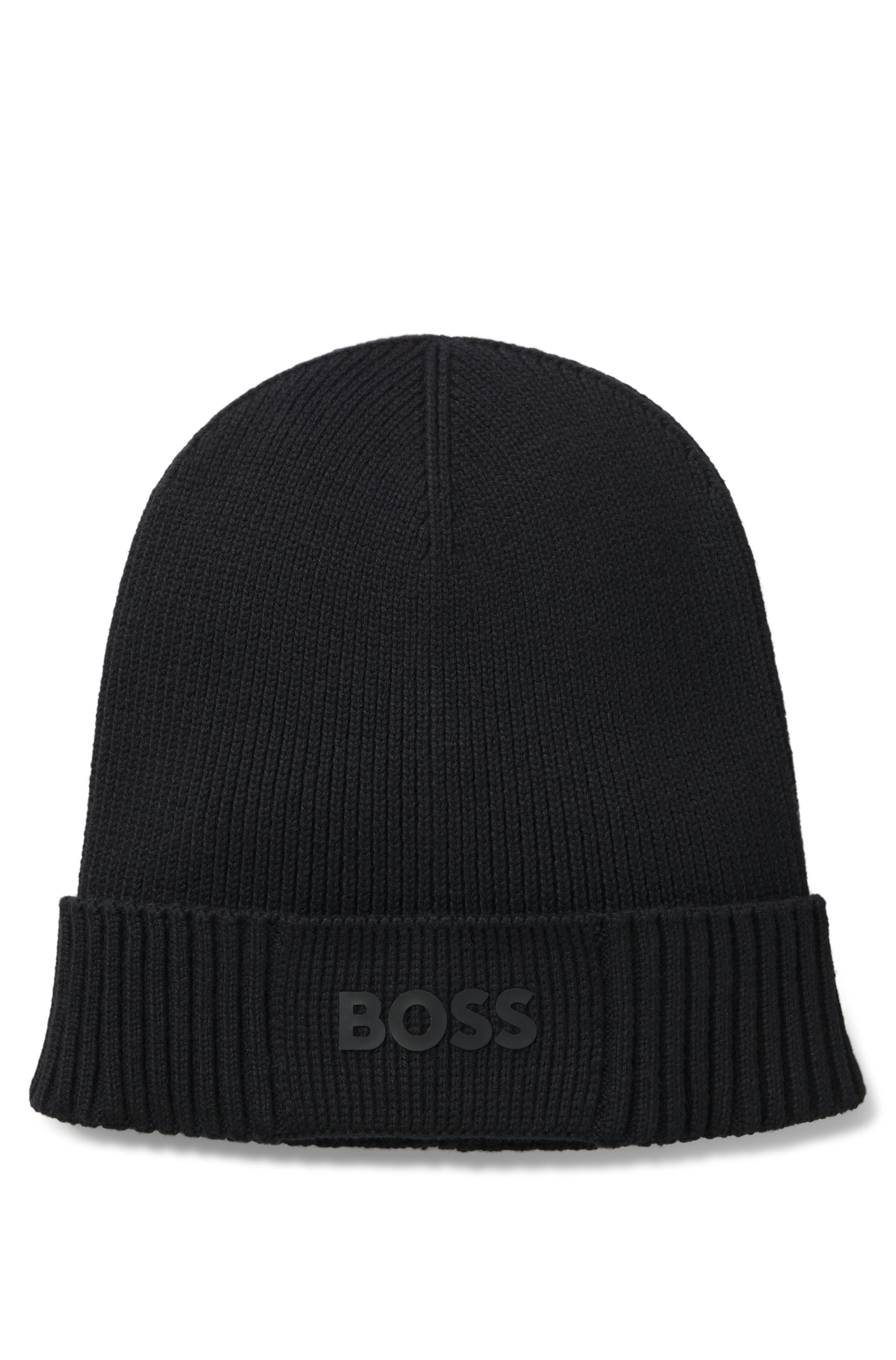 BOSS GREEN Beanie Asic Beanie aus Rippenstrick