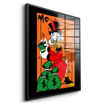 DOTCOMCANVAS® Acrylglasbild Hungry Scrooge - Acrylglas, Acrylglasbild Hungry Scrooge McDuck orange Comic Cartoon Wandbild