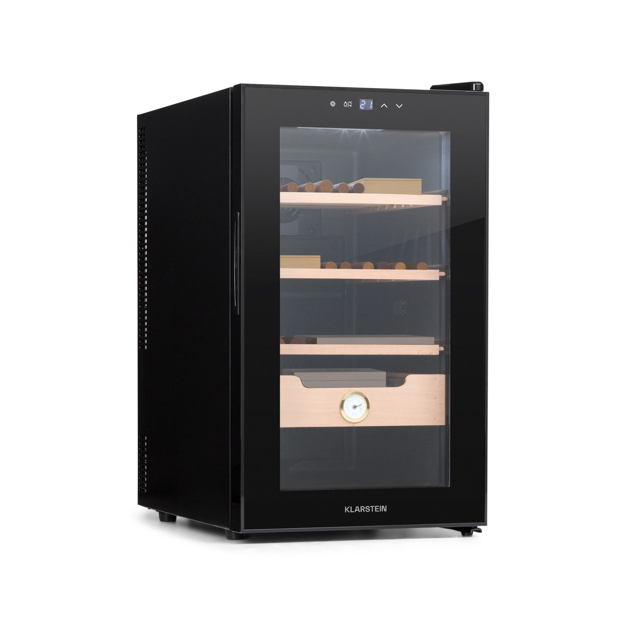 Klarstein Humidor Klarstein El Presidente 48 Zigarren-Humidor, Humidor Zigarre Humidor Befeuchter elektrisch Humidor Schrank