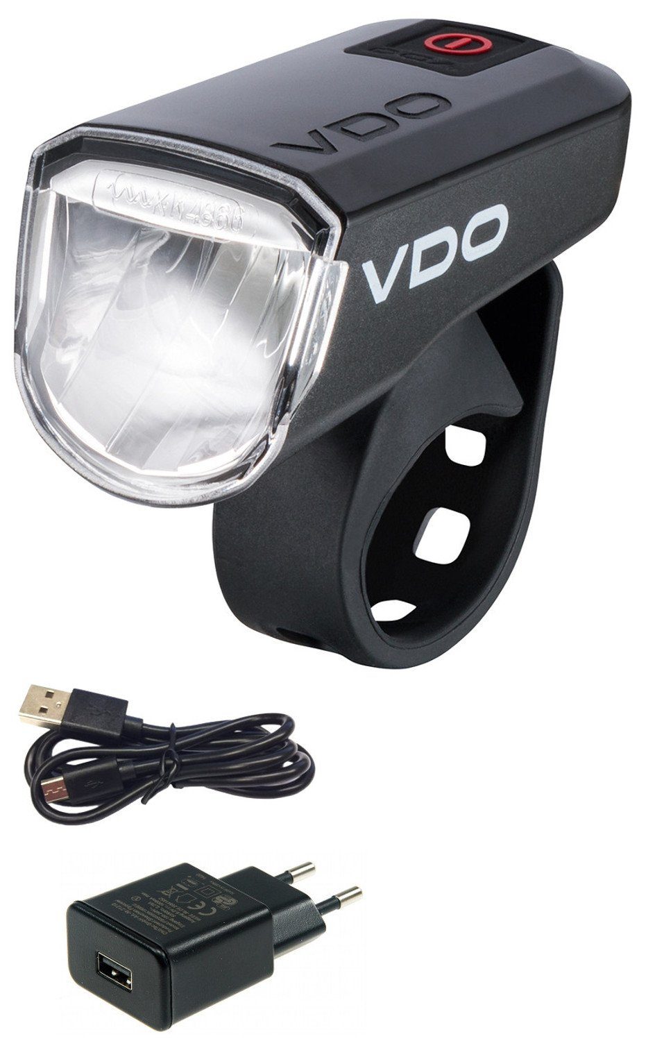 SIGMA SPORT Fahrradbeleuchtung VDO Fahrrad Frontlampe ECO LIGHT M30 Plus inkl. Netzteil