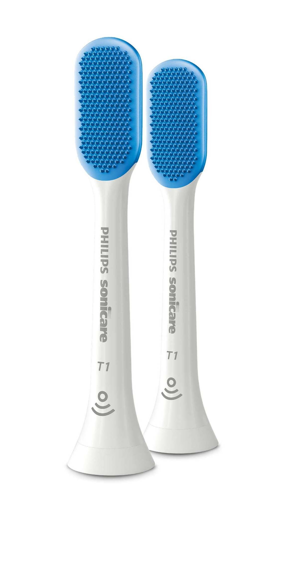 Philips Aufsteckbürsten Philips Sonicare Tonguecare hx8072/01 2er Pack Bürstenkopf Zahnbürste