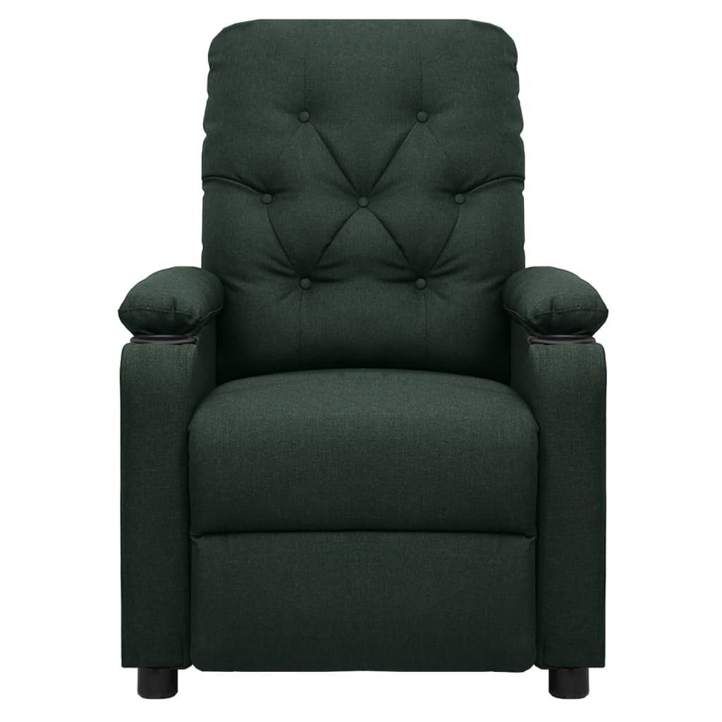 vidaXL Sessel Relaxsessel Elektrisch Dunkelgrün Stoff günstig online kaufen