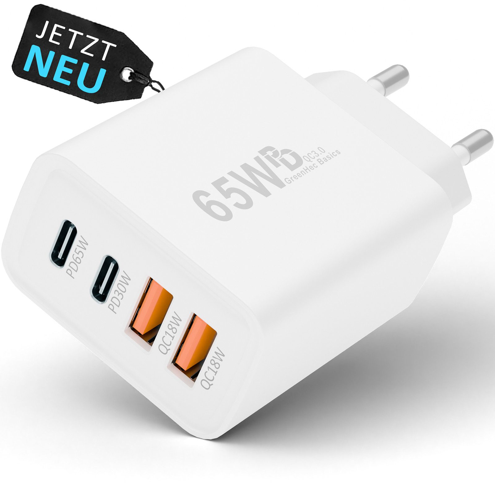 65w USB-C Ladegerät Mehrfach Steckdose Mehrfachstecker USB-A Charger Schnelllade-Gerät