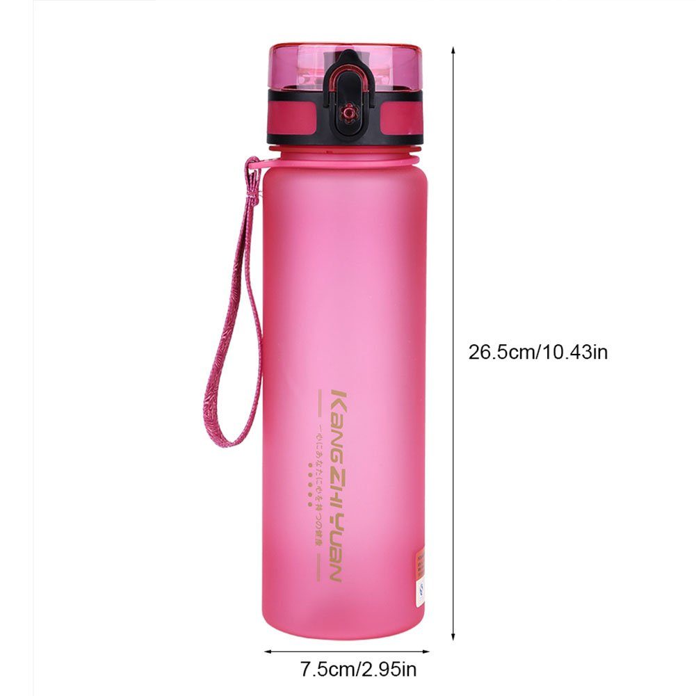 KIKAKO Trinkflasche 800ML Wasserflasche, auslaufsichere Sportflasche Trinkflasche Rosa