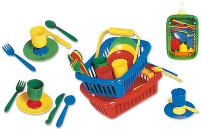 Dohany Spielgeschirr Picknickkorb Spielzeug Set 16-tlg. mit Geschirr, (Set)