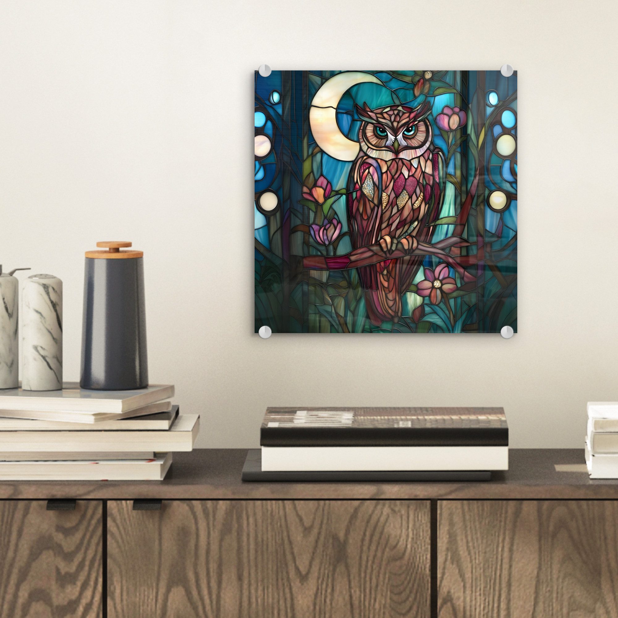 MuchoWow Acrylglasbild Eule - Mosaik - günstig online kaufen