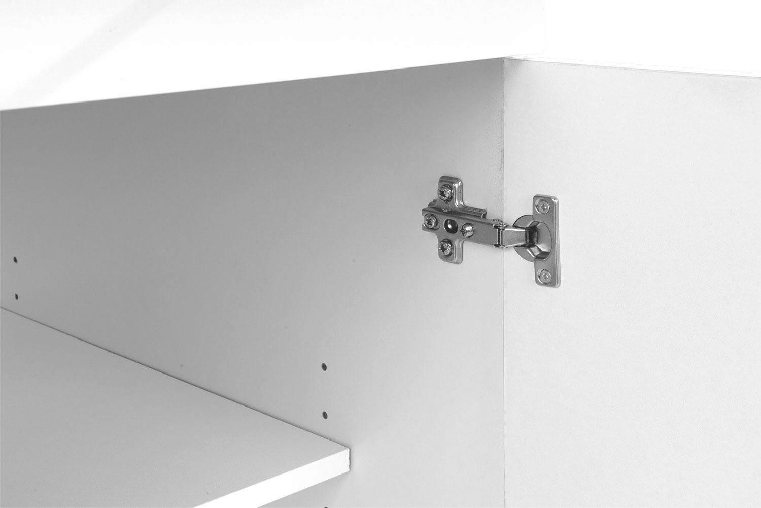 Unterschrank TOP, Weiß, 1 Tür und 1 Schublade, Breite 40 cm Höhe 85 cm, Türanschlag ist beidseitig montierbar