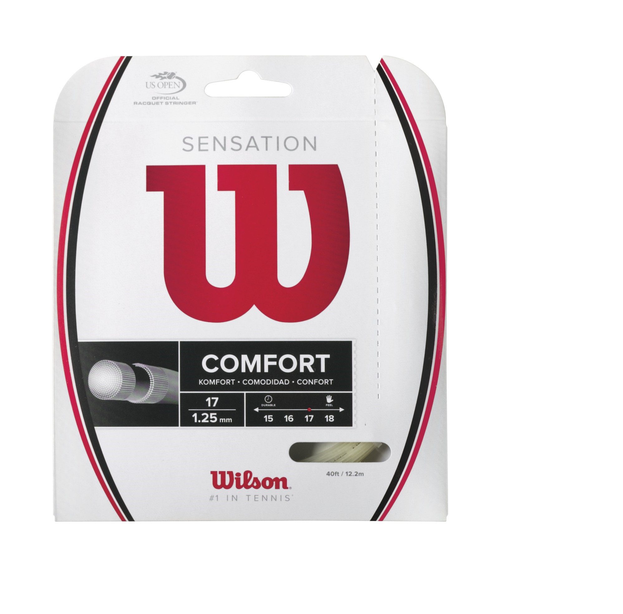 Wilson Tennissaite Sensation (Armschonung+Kontrolle) natur 12m Set, Saitendicke: 1.30