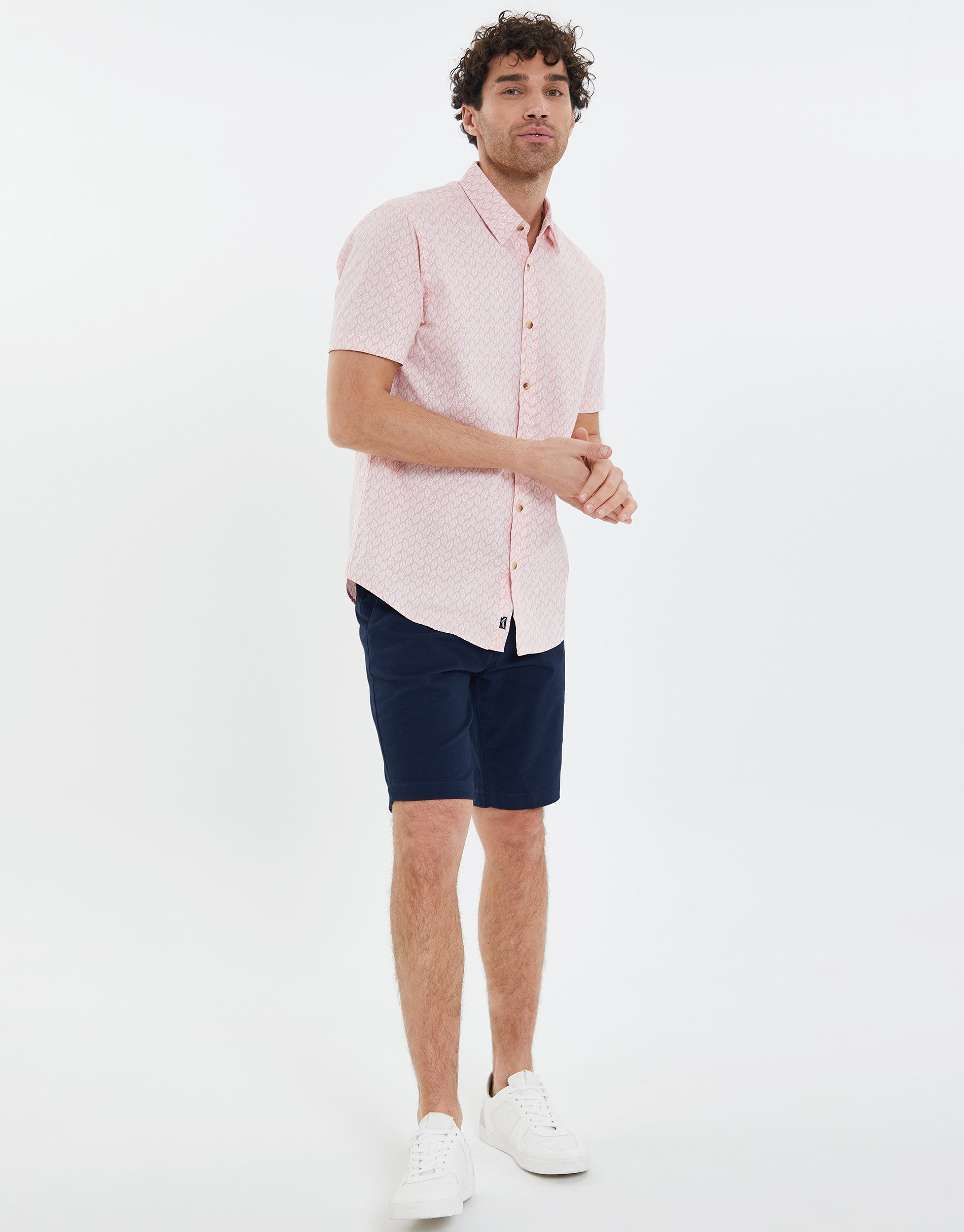Threadbare Kurzarmhemd THB Shirt S/Slv Peony (1-tlg) im klassischen Design
