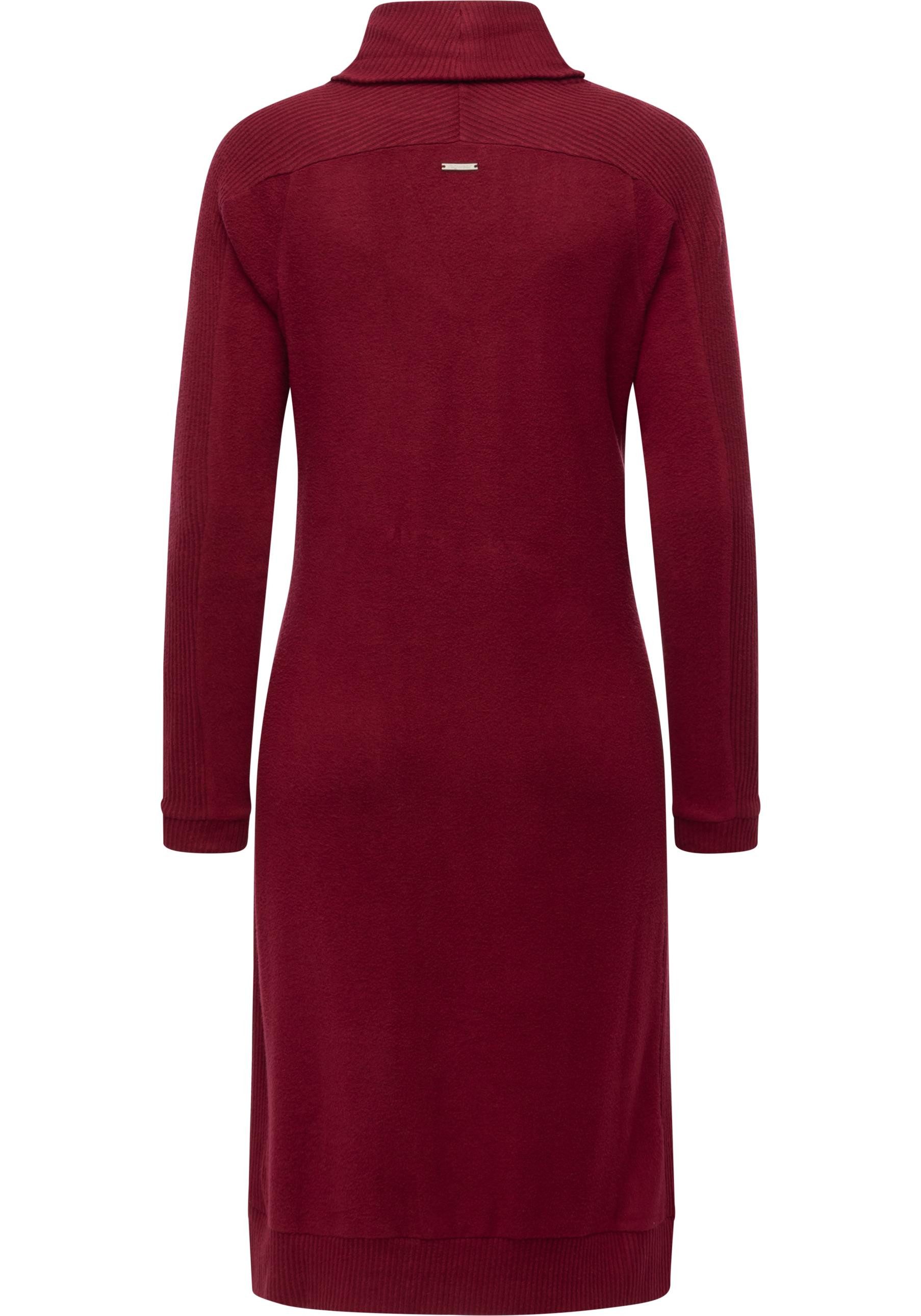 Ragwear Jerseykleid Peona Modisches Damen Pulloverkleid mit Rollkragen