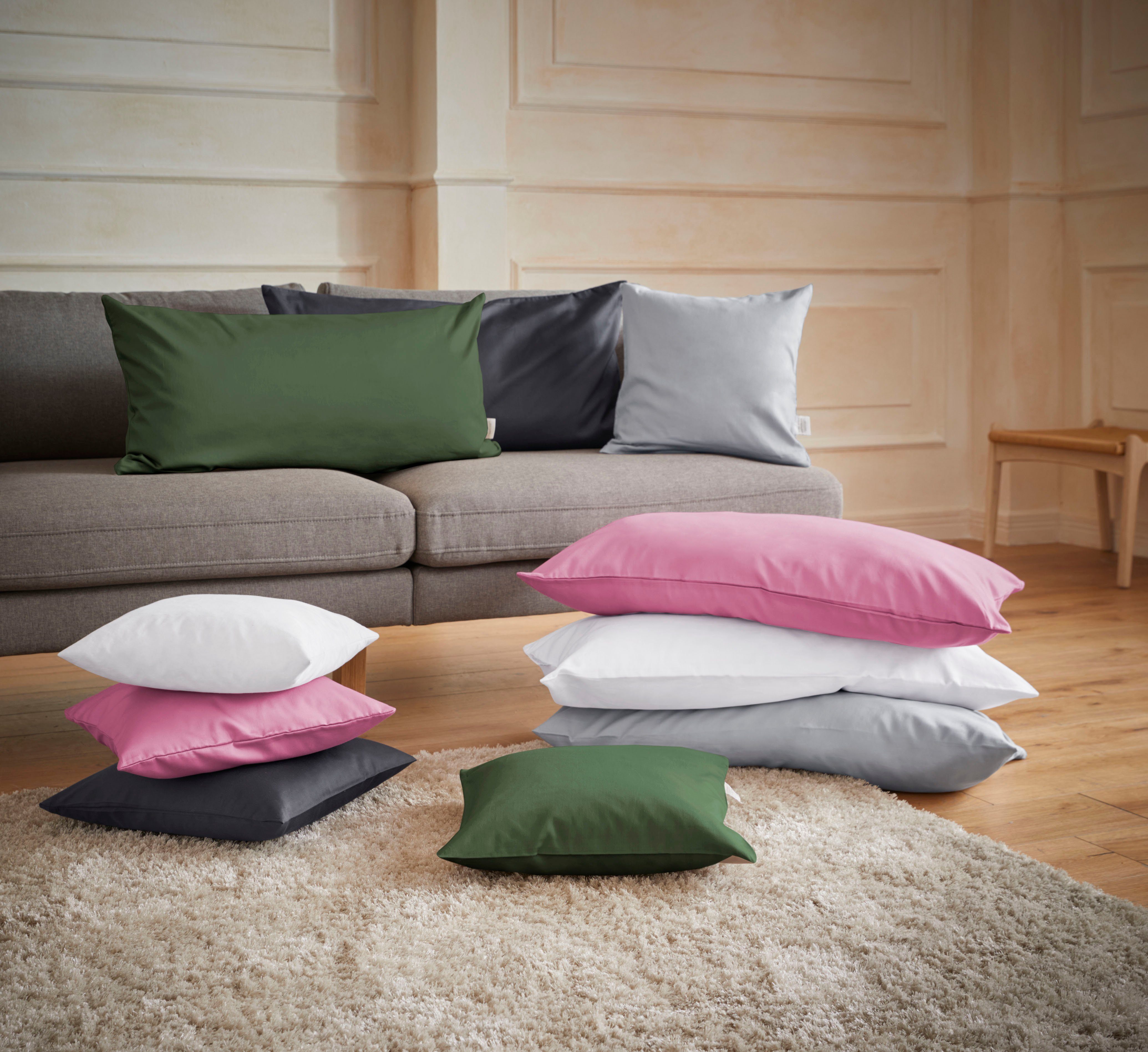 OTTO home Kissenbezug Mila, (2 Stück), Satin Qualität, in Uni Design – Bild 2 von 5
