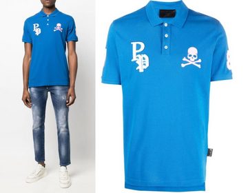 PHILIPP PLEIN Poloshirt PHILIPP PLEIN Polo Shirt Polohemd Multi Skull Logo Hemd Polohemd T-shi