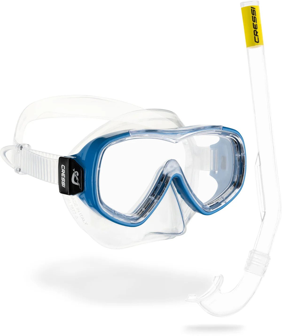 Cressi Taucherbrille Piumetta + Mini Island clear/blue