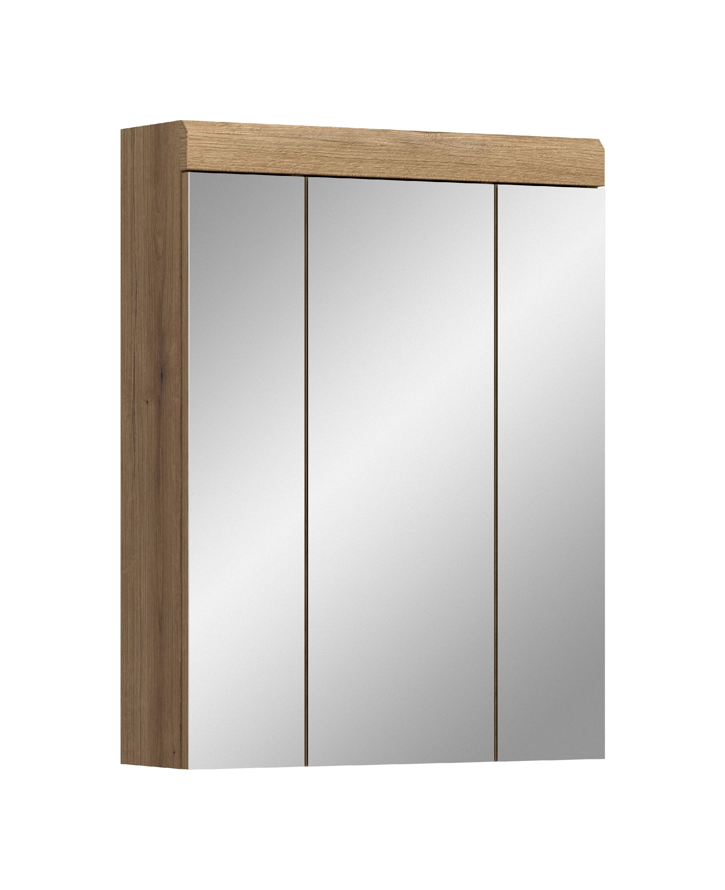 xonox.home Badezimmerspiegelschrank Scout Evoak Oak Nachbildung Melamin beschichtet modern 60x79x18 cm