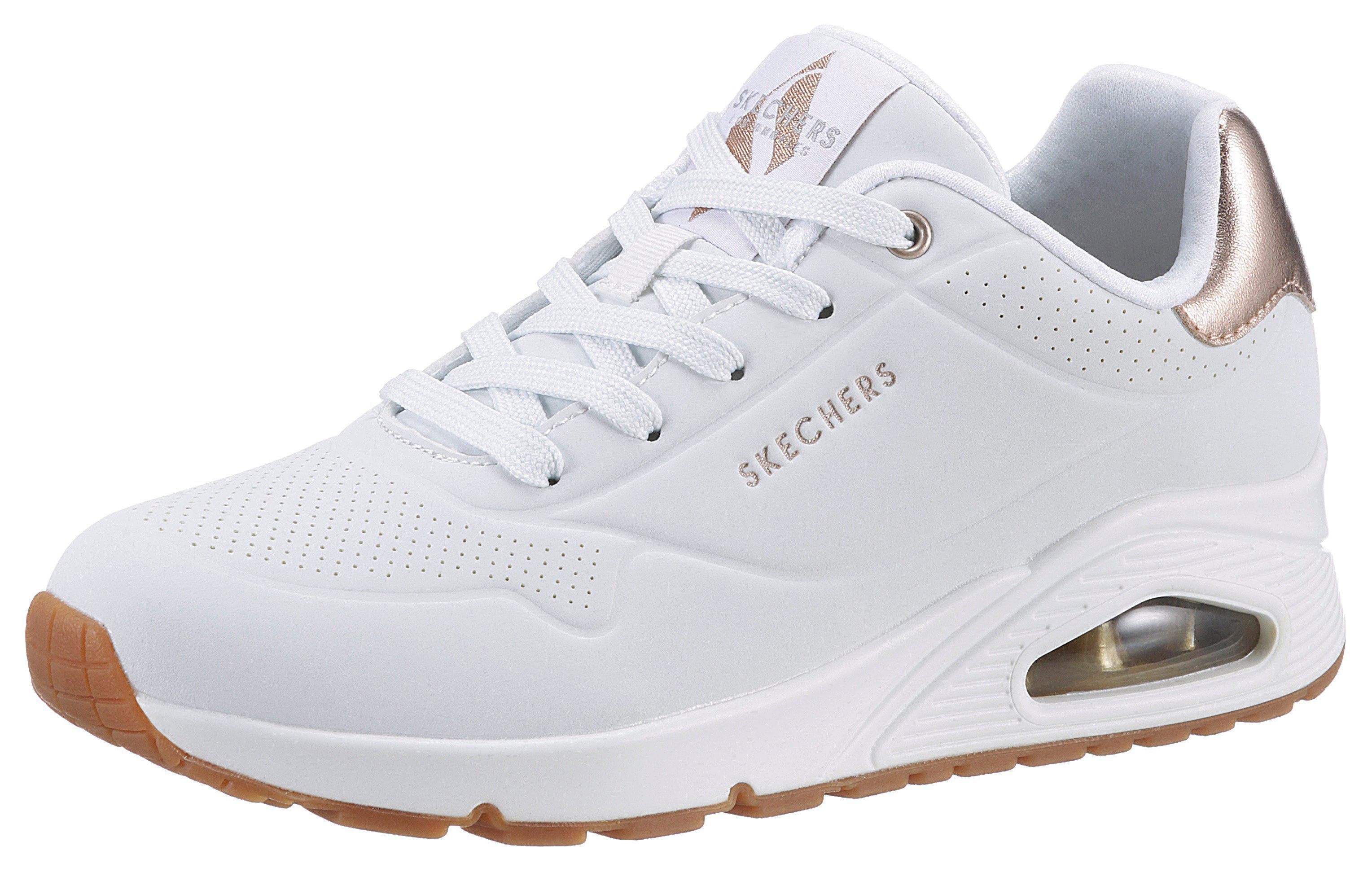 Skechers UNO GOLDEN AIR Sneaker Freizeitschuh, Halbschuh, Schnürschuh mit Metallic-Einsatz