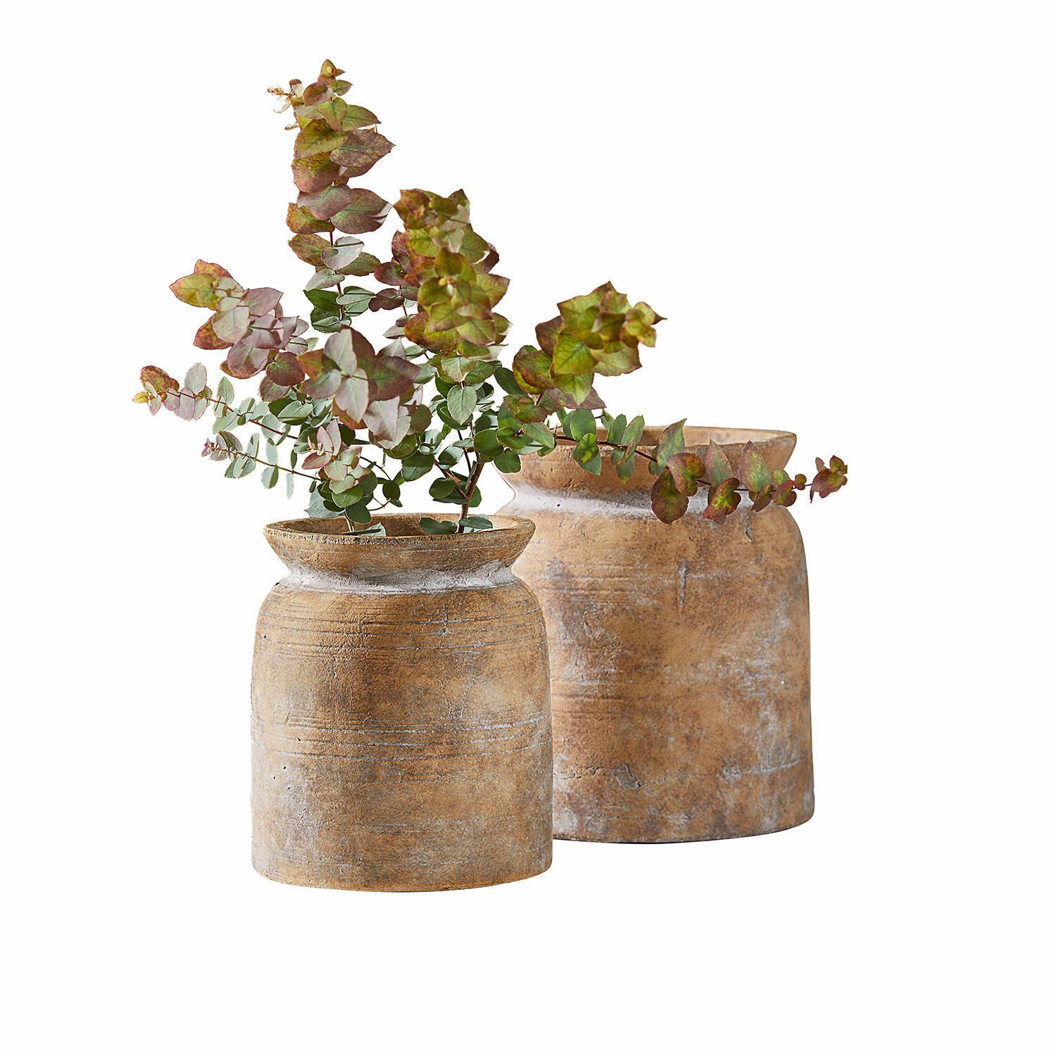 Tischvase Vase 2er Set Fenlith terrakotta