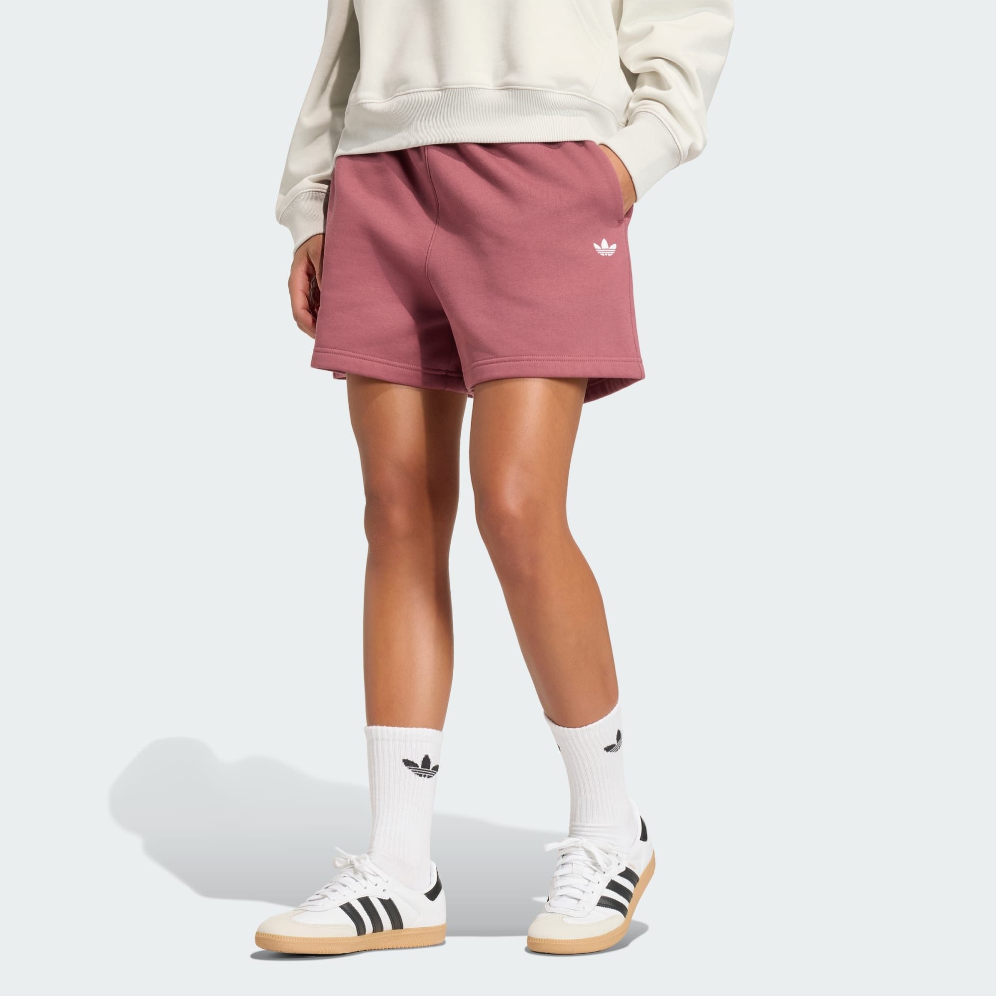 Shorts ESSENTIALS FLEECE-SHORTS, LOCKER GESCHNITTEN