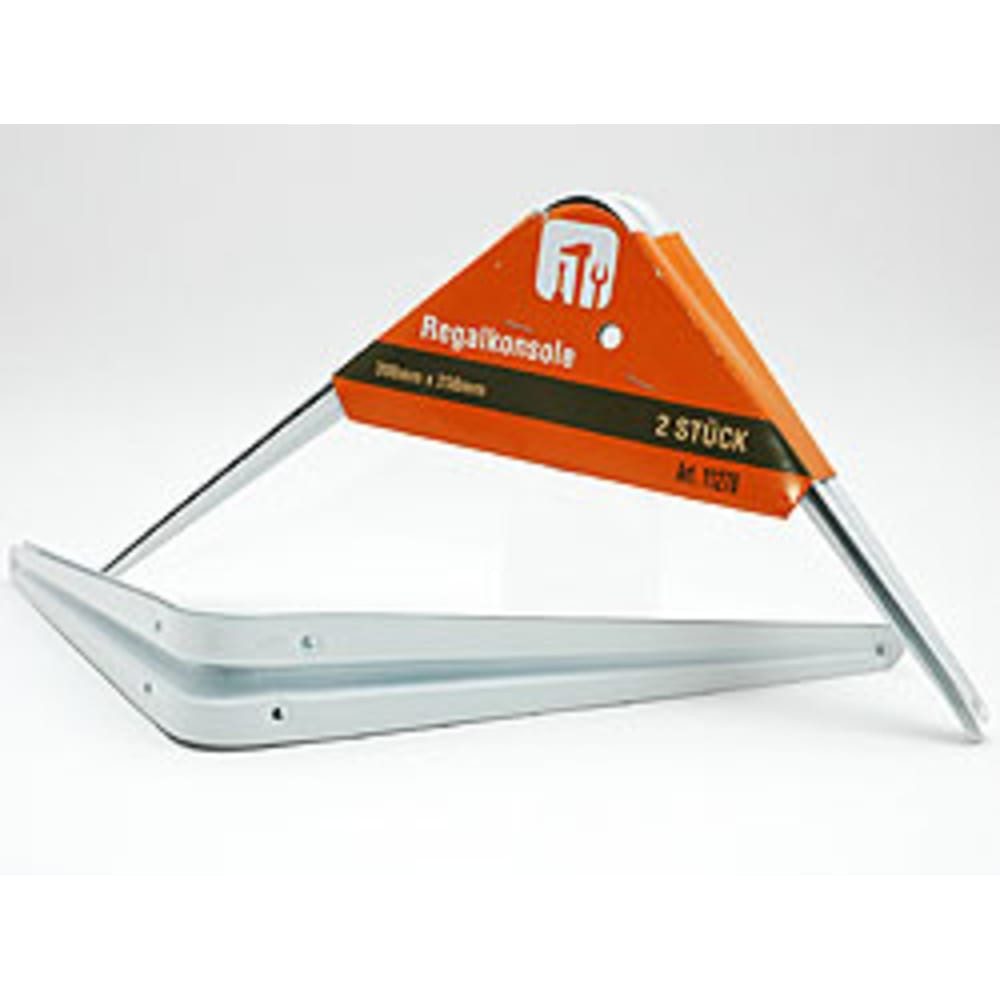 HundB Möbelbeschlag Regalwinkel 2er Set weiß 300x250mm (Mehrteiliges Set, 2 St., 2-teilig), Halterung Träger Konsole Stütze Befestigung Wandwinkel Ablagewinkel