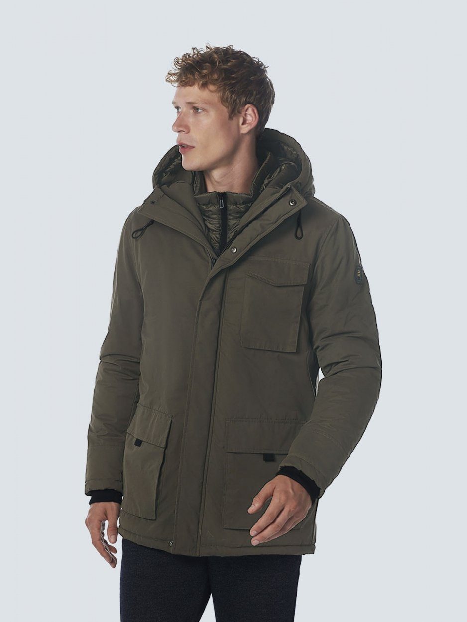 NO EXCESS Anorak Jacket Long Fit Hooded Double Front