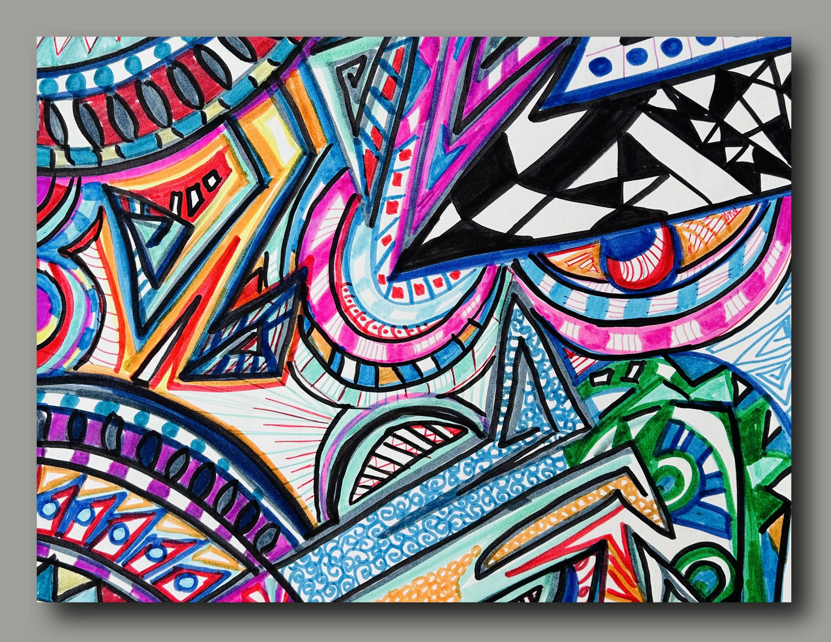 raxxa Platzset raxxa Premium-Platzset"Geometría divertida", (Set, 4-St., Platzdecken)