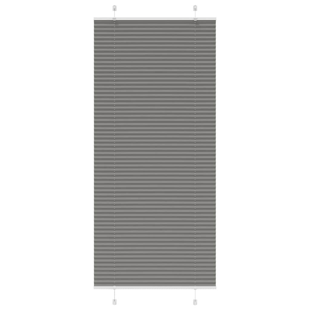 vidaXL Jalousie 95 x 200 cm Jalousie Plissee Anthrazit 95x200 cm Polyester Sichtschutz