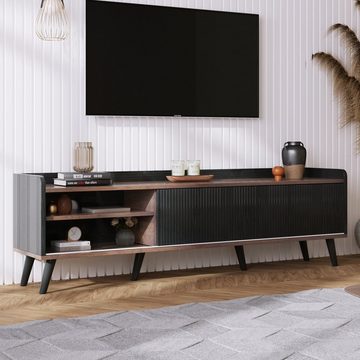 Sweiko Lowboard, TV-Schrank mit 2 Türen und 2 Schubladen, 160 x 40 x 58 cm