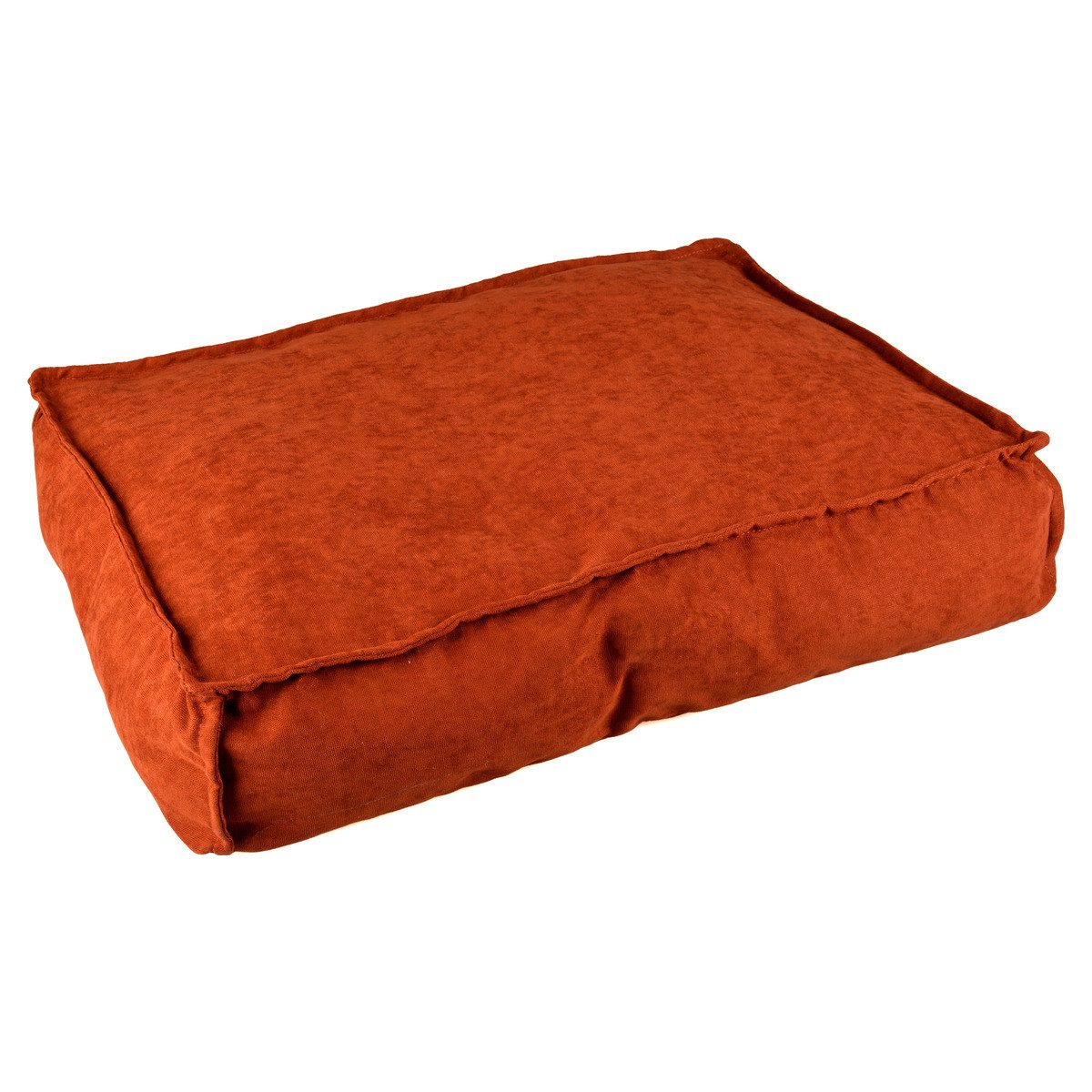 DUVO+ Tierkissen Hundekissen rechteckig Velvet Copper rot/weiß